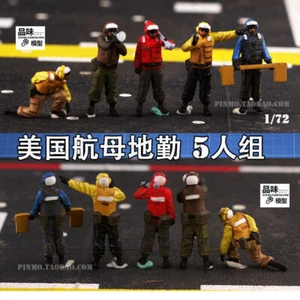Portaaviones 1/72 Marina de los Estados Unidos tripulación de tierra formación 5 hombres modelo 5 piezas nuevo - Imagen 1 de 6