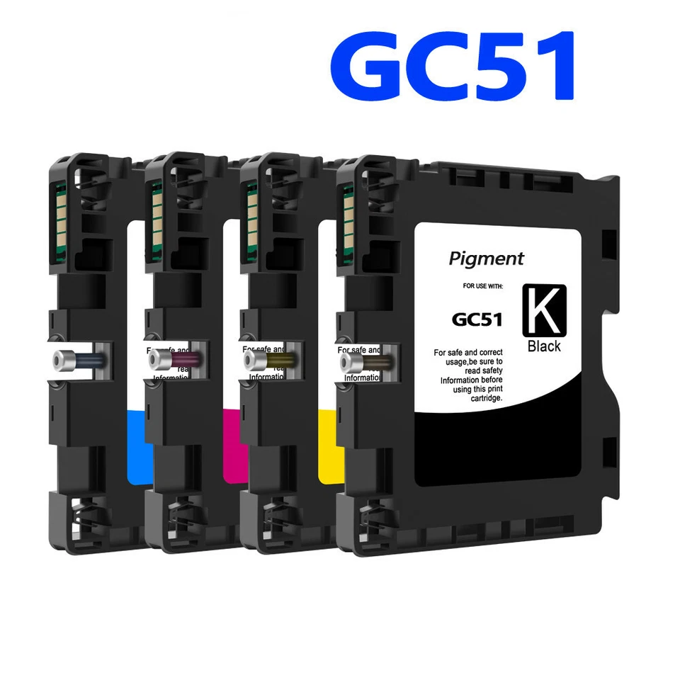 Cartucho de tinta de sublimación GC51 para impresora Ricoh SG3210DNW 4 colores/juego Foto 1 de 4