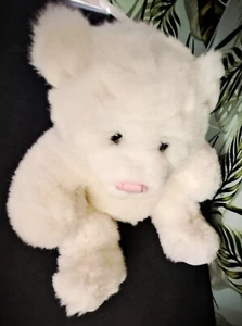 Vintage Build a Bear Lil Cub White Bear Pink Nose Plush Stuffed Animal Lovey 16” - Picture 1 of 10