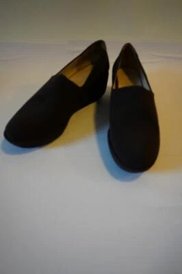 * Womens Taryn Rose "Josephine" Brown Stretch Fabric Wedge Slip On Shoes Sz 9 - Image 1 of 4