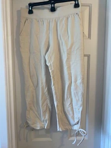 SPORTS SAVVY Petite French Terry Straight Leg Crop Pant STONE sz XS PETITE - Picture 1 of 3