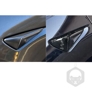 For Tesla Model 3/Y Dry Carbon fiber DryCF Camera Side Protection Cover - Picture 1 of 8