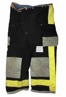 Pantalones de bombero negros Janesville Lion 42x28 con cinta amarilla P1475 Foto 1 de 4