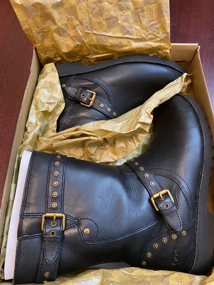 Botas de cuero de oveja negras para niños UGG K Jamie - talla 6 (1003868K negras) Foto 1 de 4