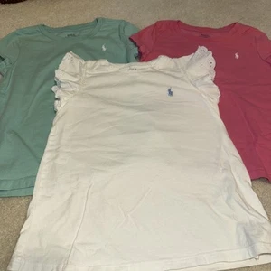 Polo Ralph Lauren Girls T-shirts Set Of 3 6/6x - Picture 1 of 4