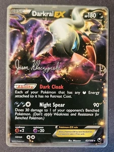 Darkrai EX 63/108 Dark Explorers World Championship Deck Signed Pokemon Card MP - Picture 1 of 2