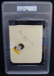 ELLA FITZGERALD 1917-1996 Autographed Album Page PSA/DNA Authentic Auto Slabbed - Picture 1 of 4