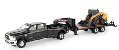 ERTL, DODGE RAM 1500 con ponte a collo d'oca e minicaricatore CASE SV340B, 1/... - Immagine 1 di 4