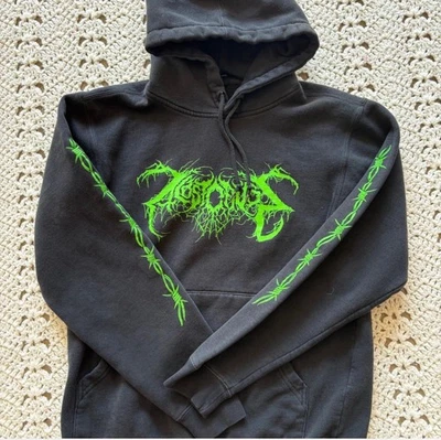 Black & Green A Lost Cause Hoodie Size Small Slightly Oversized Sweatshirt - Image 1 of 4