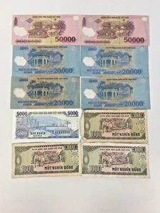 Vietnamese Dong Banknotes Assortment Total 188,000  CN9 P859 - Picture 1 of 10