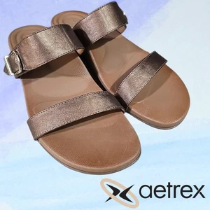 Aetrex Damen Mimi Orthopädische Slipper Komfort Sandale Bronze EU 41 (US 10) - Bild 1 von 12