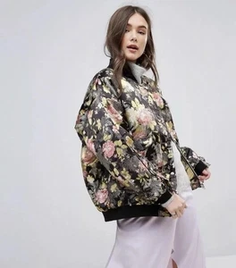 Nueva Chaqueta Free People Floral Metálica PufferBomber Talla:S Jacquard Talla Grande Y2K - Imagen 1 de 22