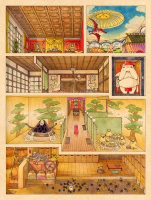 Spirited Away movie poster by Felicia Chiao - Miyazaki Ghibli Mondo - Image 1 of 2