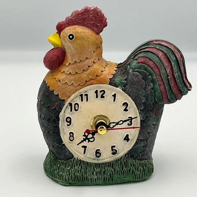 Reloj Gallo Vintage Granja Cocina Decoración Pollo Estatuilla Foto 1 de 4