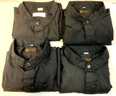 Camicia clero ALMY 4 CM taglia 18 nera colletto linguetta manica corta top pastore sacerdote - Immagine 1 di 4