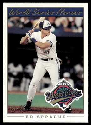 1993 O-Pee-Chee World Series Heroes ! Ed Sprague Toronto Blue Jays #3 - Image 1 of 2