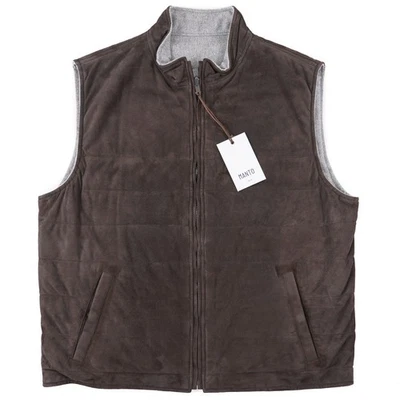 Manto F/W 25-26  'Luca' Reversible Suede and Wool-Cashmere Vest XXL (Eu 56) NWT - Image 1 of 4