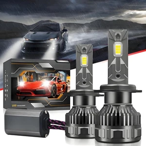 H7 LED Headlight Bulbs Kit CANBUS 60000LM Super Bright High/Low Beam 6000K White - Picture 1 of 10