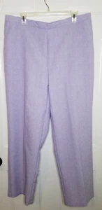Alfred Dunner Polyester Elastic Waist Pullon Slacks Lavender Color Size 18 - Picture 1 of 9