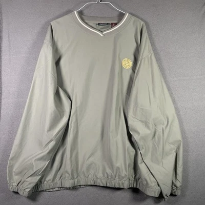 Chaqueta Dunbrooke Para Hombres 3XL Verde Salvia Rompevientos Pullover Golf Bordado Foto 1 de 4