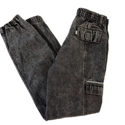 Jeans jogger vintage Levi’s Sport anos 80 lavagem ácida masculino feminino pequeno hip hop - Imagem 1 de 4