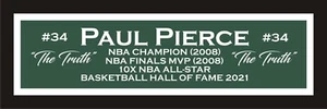Paul Pierce farbiges Typenschild für signiertes handsigniertes Basketball Foto Trikot   - Bild 1 von 2