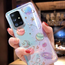 For Samsung S23 Ultra S22 S21 S24 A53 A52 Clear Glitter Silicone Soft Case Cover