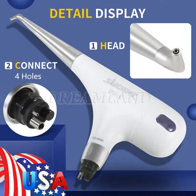 Polidor dental de fluxo de ar polidor de dentes peça de mão higiene ar profissão jato 4 furos - Imagem 1 de 4