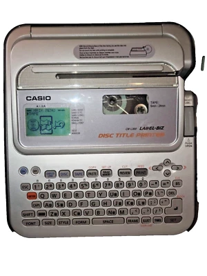 Vintage Retro CASIO CW-L300 Label-Biz Direct Disc Title Printer Label Maker - Image 1 of 4