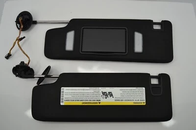 🦅🚗 2016 - 2020 CHEVROLET Camaro SS Black Cloth Sun Visor Pair 23165201 B1B3 - Image 1 of 4