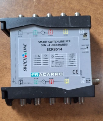 Centralina FRACARRO SCR8514 MULTISWITCH SCR 5IN 1OUT 4USER - Immagine 1 di 4