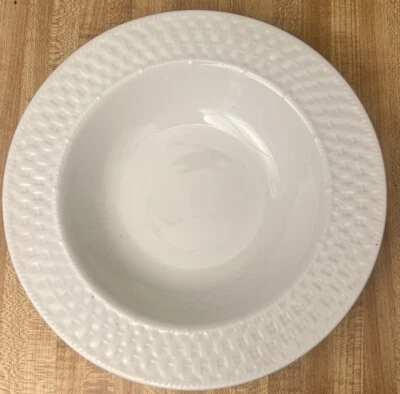 Oneida Casual Settings Basketweave Rimmed Soup Bowl  9 Inch - Image 1 of 4