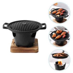 Small Charcoal Hibachi Grill Cast Iron Grill Barbecue Tools Barbecue Grill - Picture 1 of 12