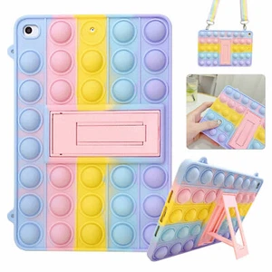 For iPad 8 7 6 5 4 3 2 Pro Air 4 mini Cover Pop Fidget Toys Push It Bubble Case - Picture 1 of 13