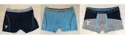1673/227 AMISTAD LAZIO UFFICIALI BOXER JUNIOR BAMBINO MUTANDA COTONE BIELASTICO