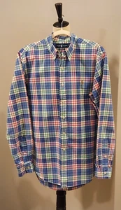 Ralph Lauren Men's Custom Fit Button Down Shirt Blue/Green/Pink L READ!!! - Picture 1 of 11