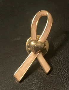 Pink Enameled Breast Cancer Pin by Avon 1 3/8" - Picture 1 of 2