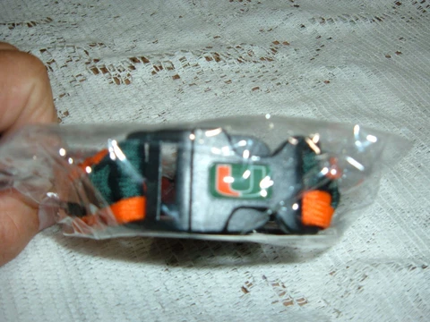 UNIVERSITY OF MIAMI HURRICANES CORD STYLE SURVIVOR BRACELET 3" ROUND NCAA NEW Cover