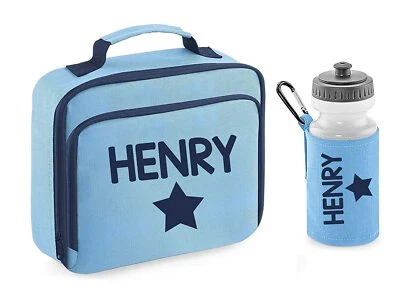 ICKLE PEANUT Personalisierte Brotzeittasche und Flasche mit Stern Namen Back to School Box