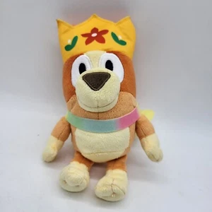Bluey Queen Bingo 7.5" Plush Crown Cape Heeler Friends Stuffed Animal Puppy Dog - Picture 1 of 2