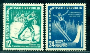 1952 Cross-country skiing,ski jumping,Winter sports,DDR,Mi.298,CV€15/$20,MNH - Picture 1 of 2