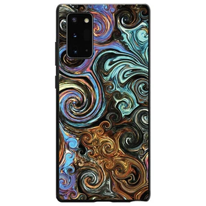 Funda rígida para Samsung Galaxy Note dorada marrón negro remolinos abstractos - Imagen 1 de 7
