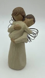 2002 Demdaco Willow Tree “Angel's Embrace” Holding Baby Figurine 4.75" No Box - Picture 1 of 13
