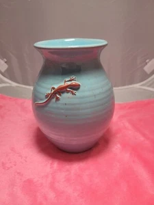 Kilnworks Pottery Gecko Lizard Vase Island Style St. Thomas V.I. - Picture 1 of 6
