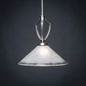 Toltec Lighting Zilo Pendant, Graphite Finish w/ 16" Frosted Crystal Glass - 562 - Picture 1 of 1