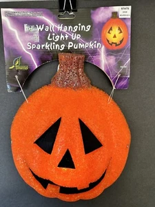 Halloween geschmolzenes Kunststoff Popcorn Jack O'Lantern beleuchtet orange Kürbis Jahreszeiten - Bild 1 von 4