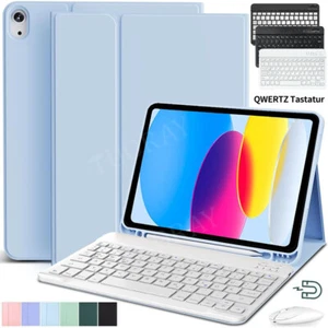 Tastatur Hülle mit Stifthalter Für iPad 11./10./9./8.Gen Pro Air 11" M2 M3 2025 - Bild 1 von 87