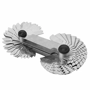 Silver Gauge Measuring Tool Imperial & Metric & US Screw Thread Pitch Gage 1x - Picture 1 of 10