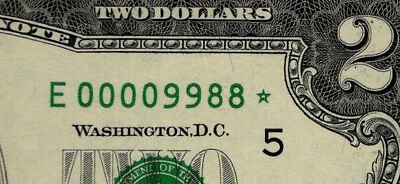 2003 $2 FDR Star Note Richmond Fancy Trinary Low S/N E00009988* PCGS 63PPQ (DE) - Image 1 of 4