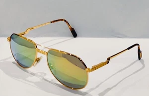 Gafas de sol Hilton Exclusivas 021 C2 24KT doradas amarillas lentes espejadas gafas de sol 54 - Imagen 1 de 4